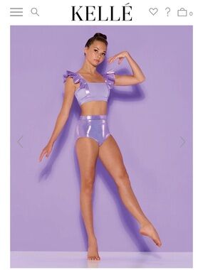 Lavender Ruffle Strap Dance Set